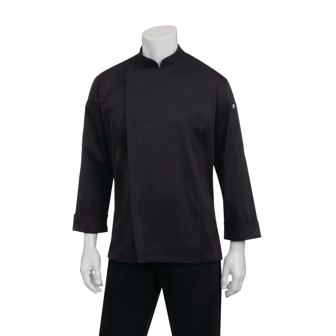 Chef Works Hartford Lightweight Unisex Chef Jacket Black Size 3XL