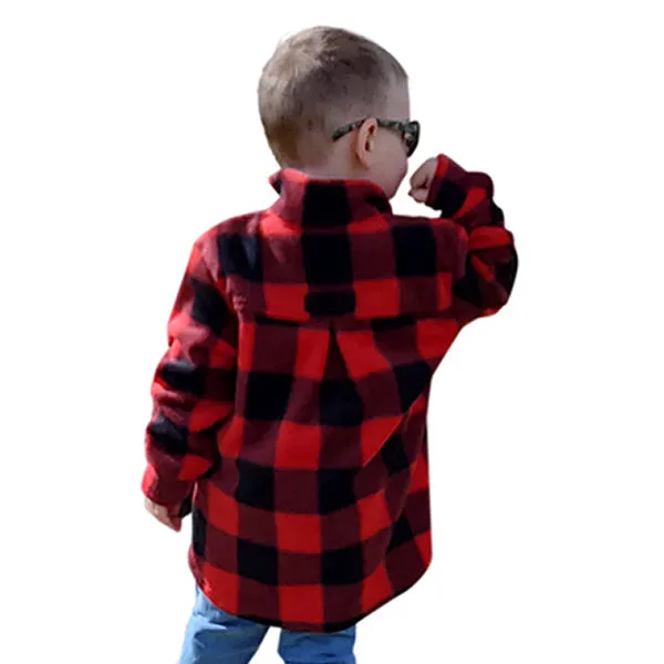 CHILD CAMP JACKET BUFFALO CHECK RED