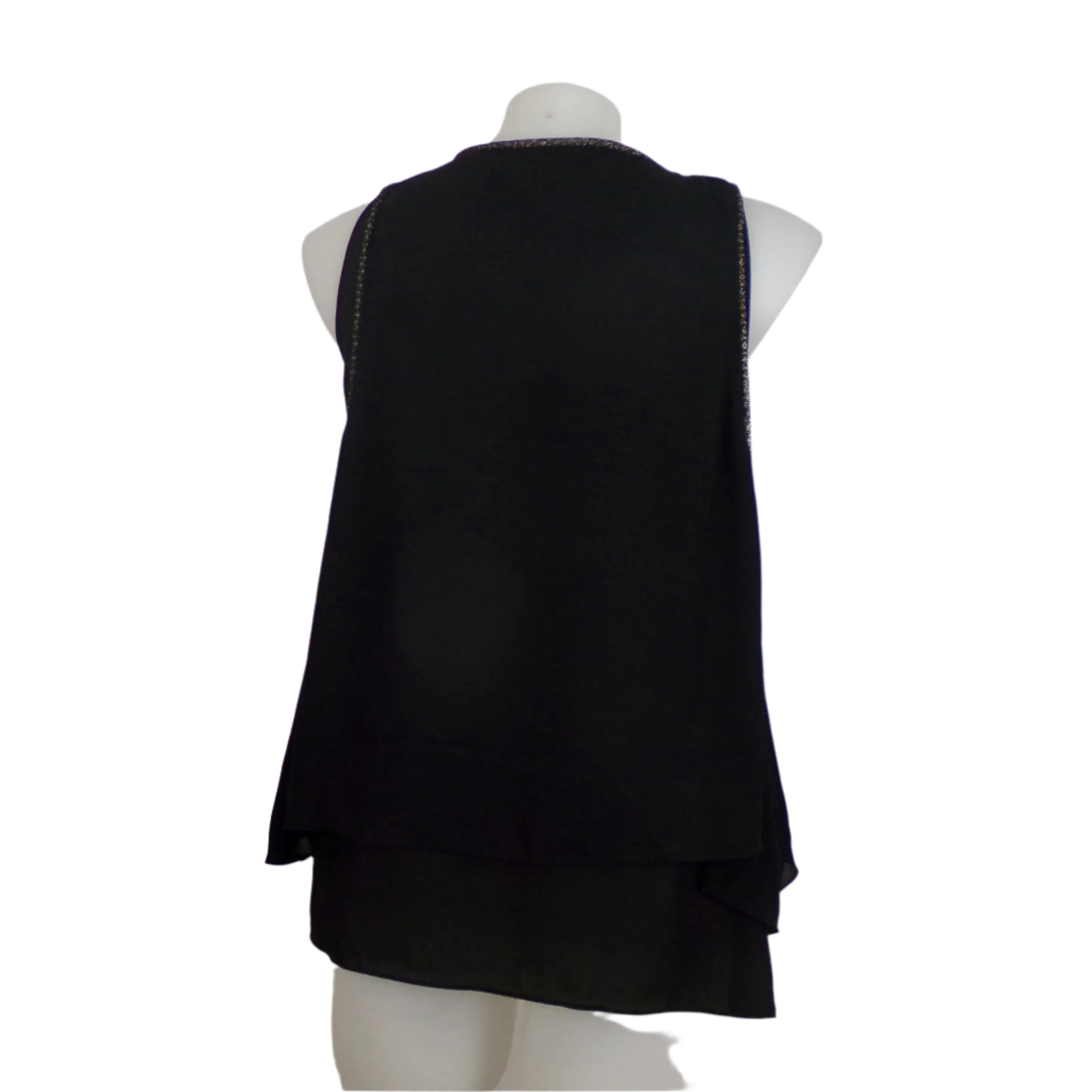 City Chic Black Layered Evening Top Size 16