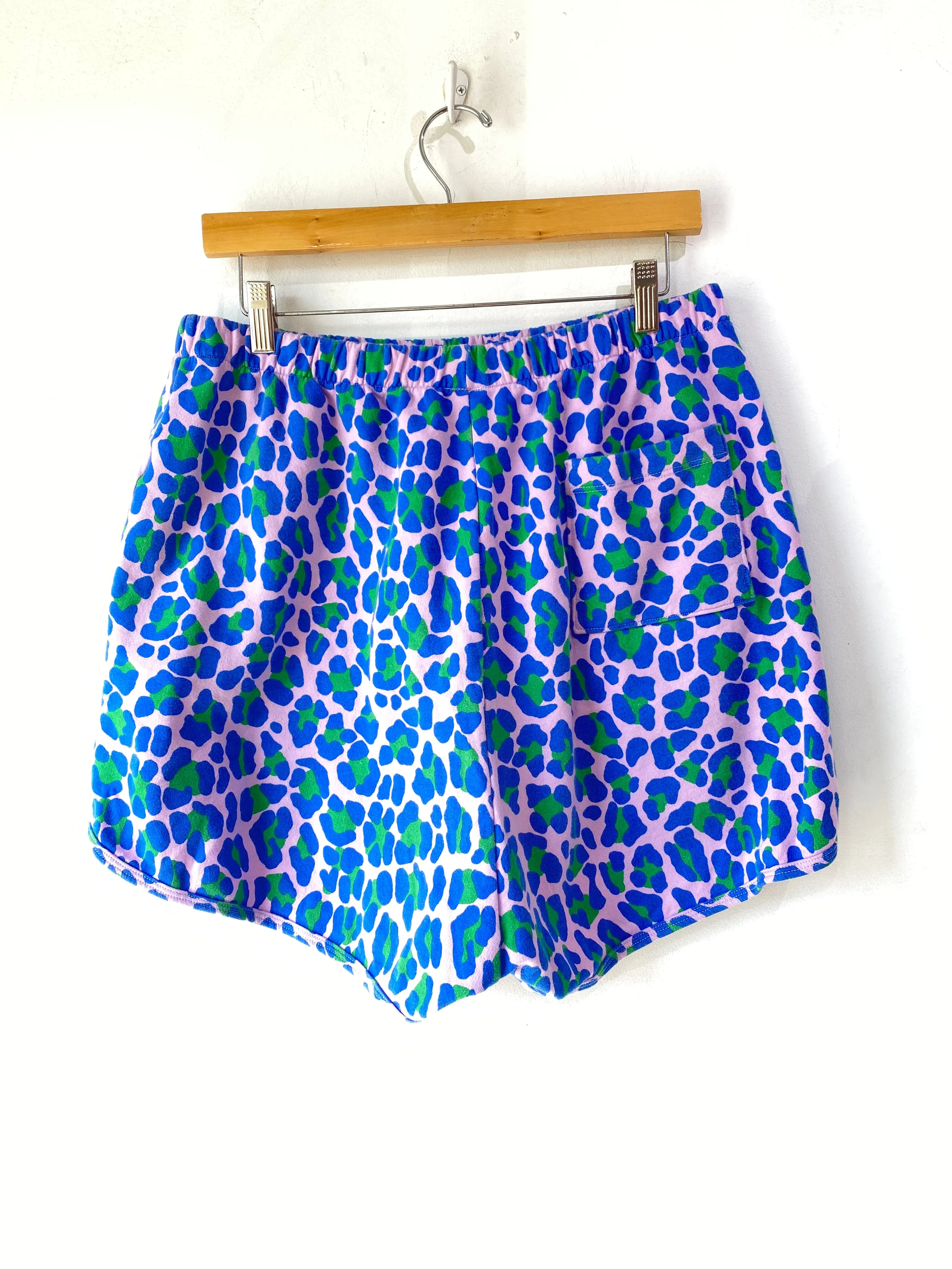 Clare V Lavender Animal Print Shorts
