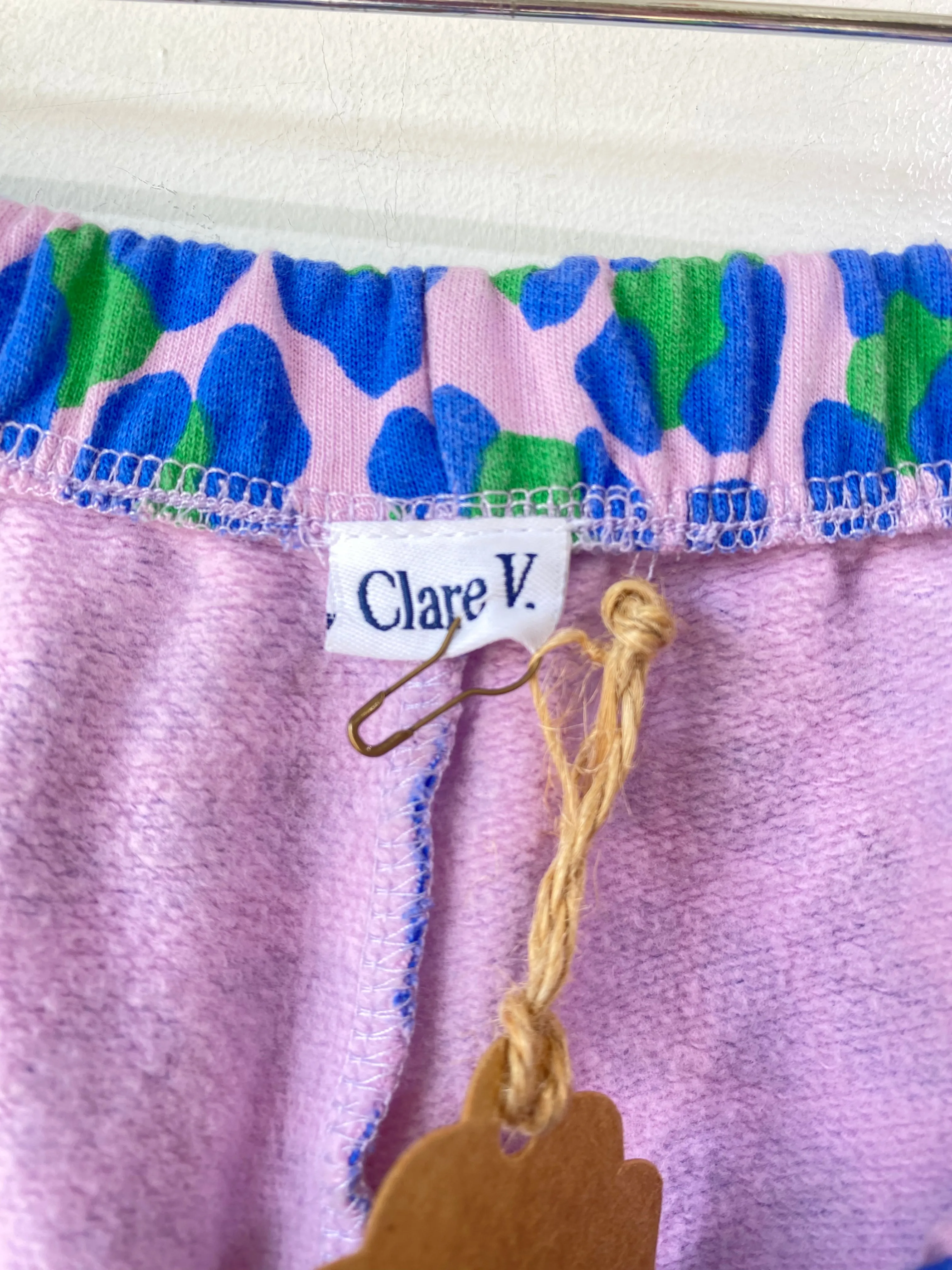 Clare V Lavender Animal Print Shorts