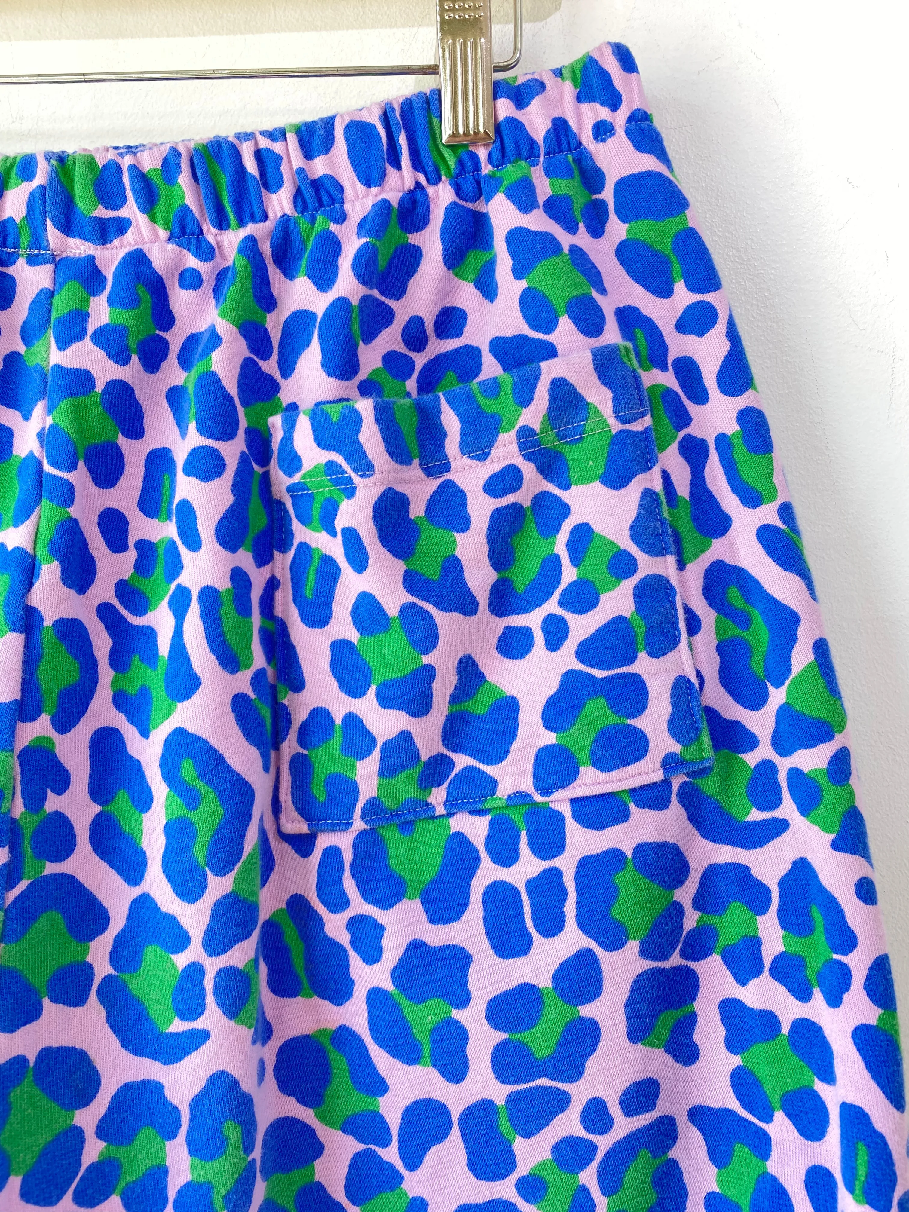 Clare V Lavender Animal Print Shorts