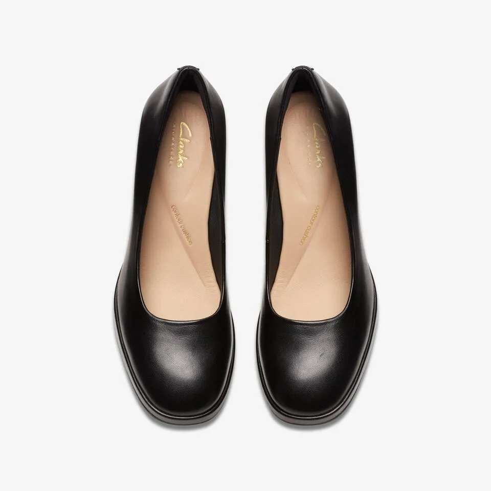 Clarks Women's Zoya85 Court Black Leather 26176363