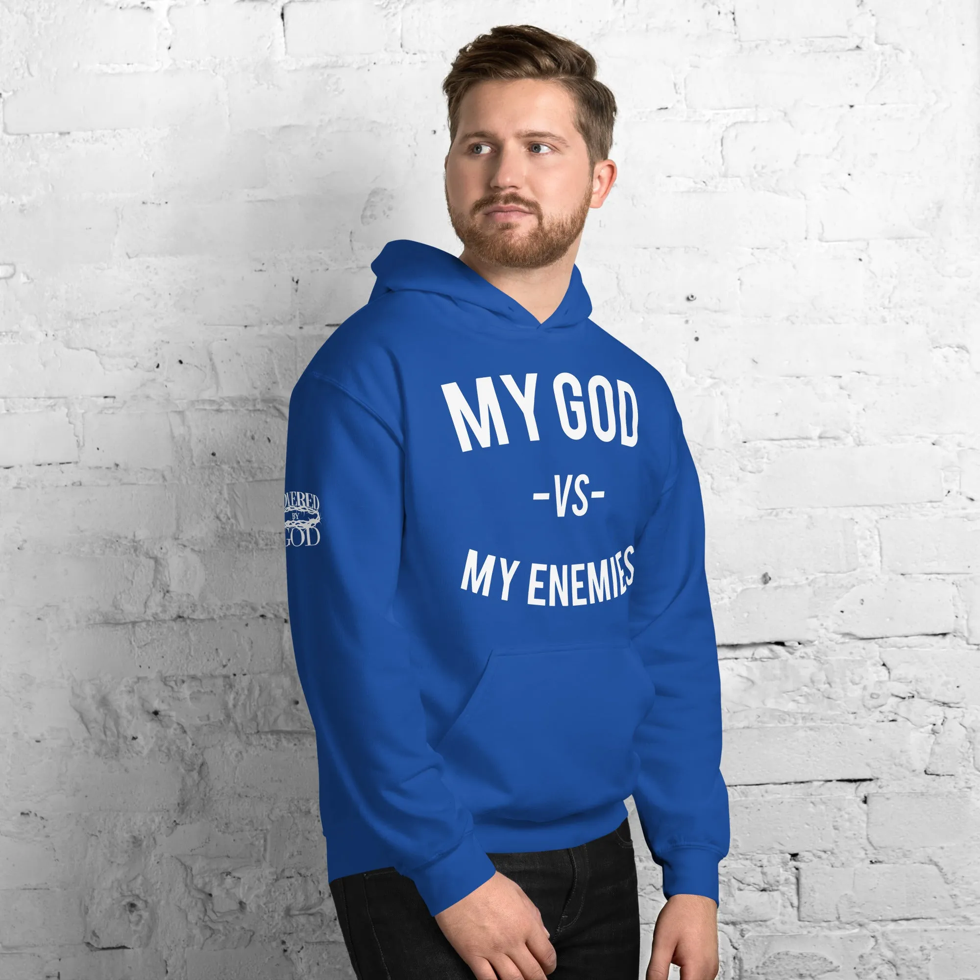 Classic My God Vs My Enemies Royal Blue Hoodie