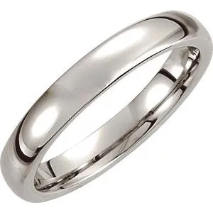 Cobalt 4 mm Slightly Domed Band Size 10.5