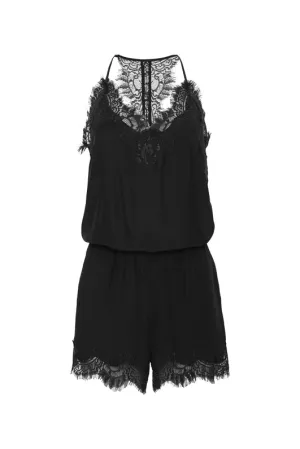 Coco Lace Romper Black