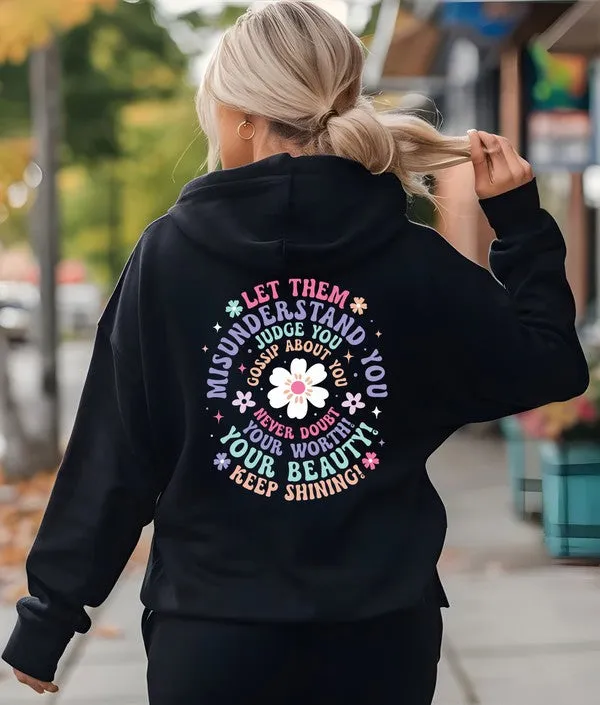 Colorful “Let Them” Graphic Hoodie – Cozy with a Statement
