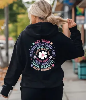 Colorful “Let Them” Graphic Hoodie – Cozy with a Statement