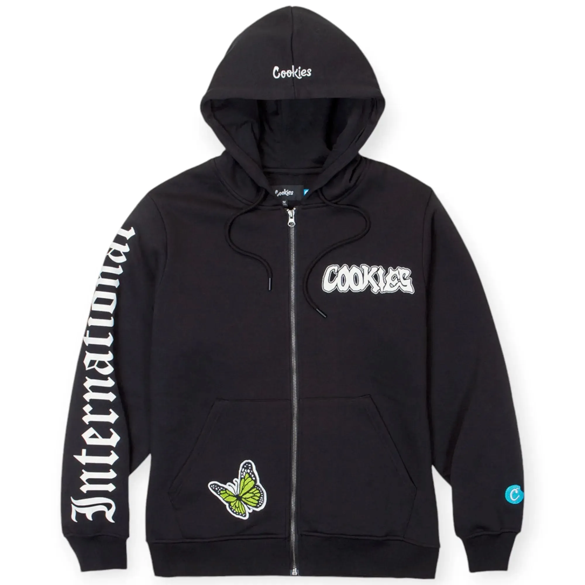 Cookies SF Men Highest of Highs Zip Hoodie With Chenille Applique(Black)