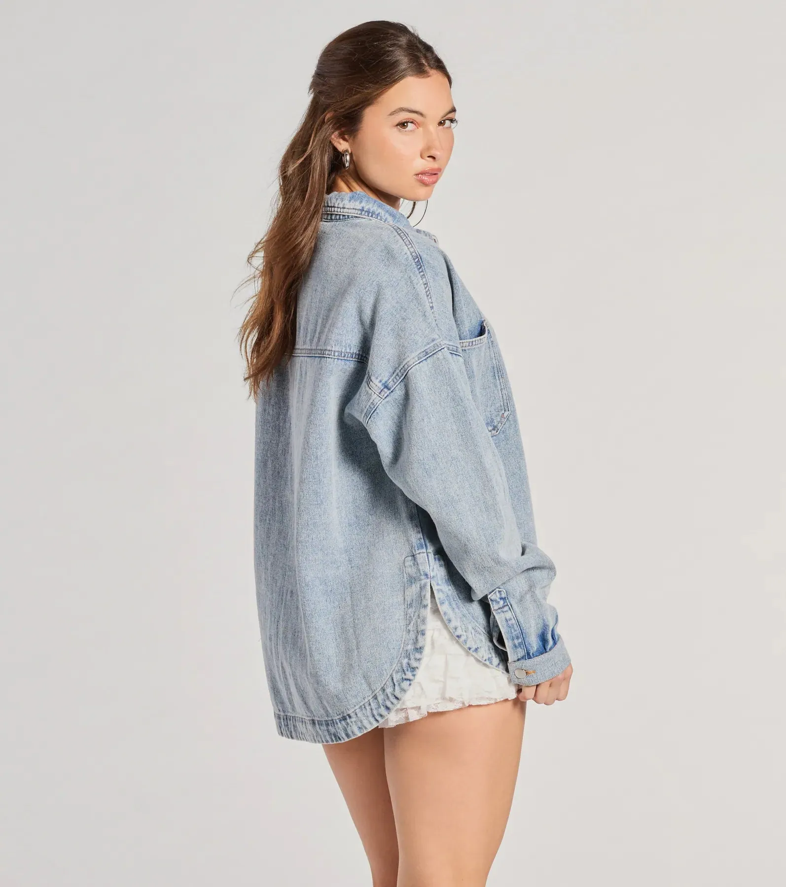 Cool Ease Long Sleeve Denim Shacket