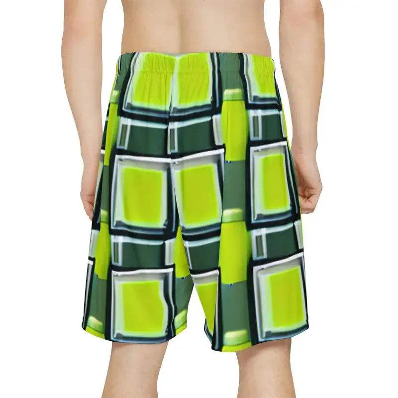 Cool Grey Pattern Mens Sports Shorts for Active Vibe