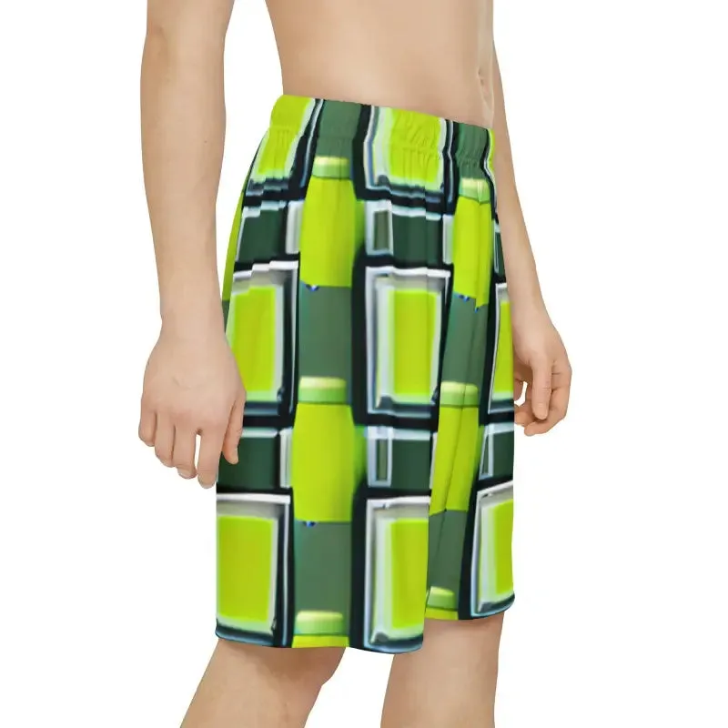 Cool Grey Pattern Mens Sports Shorts for Active Vibe