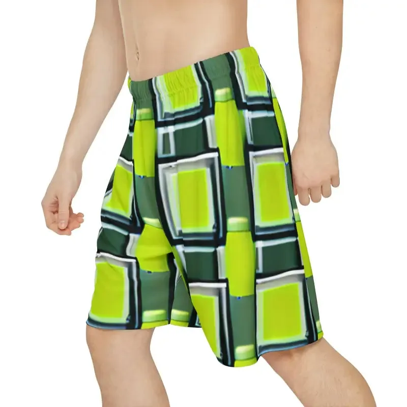 Cool Grey Pattern Mens Sports Shorts for Active Vibe