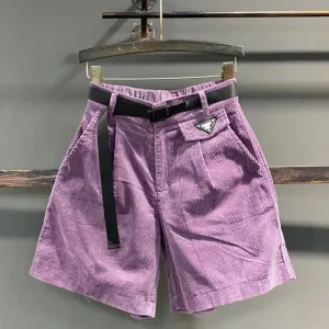 Corduroy casual shorts for ladies