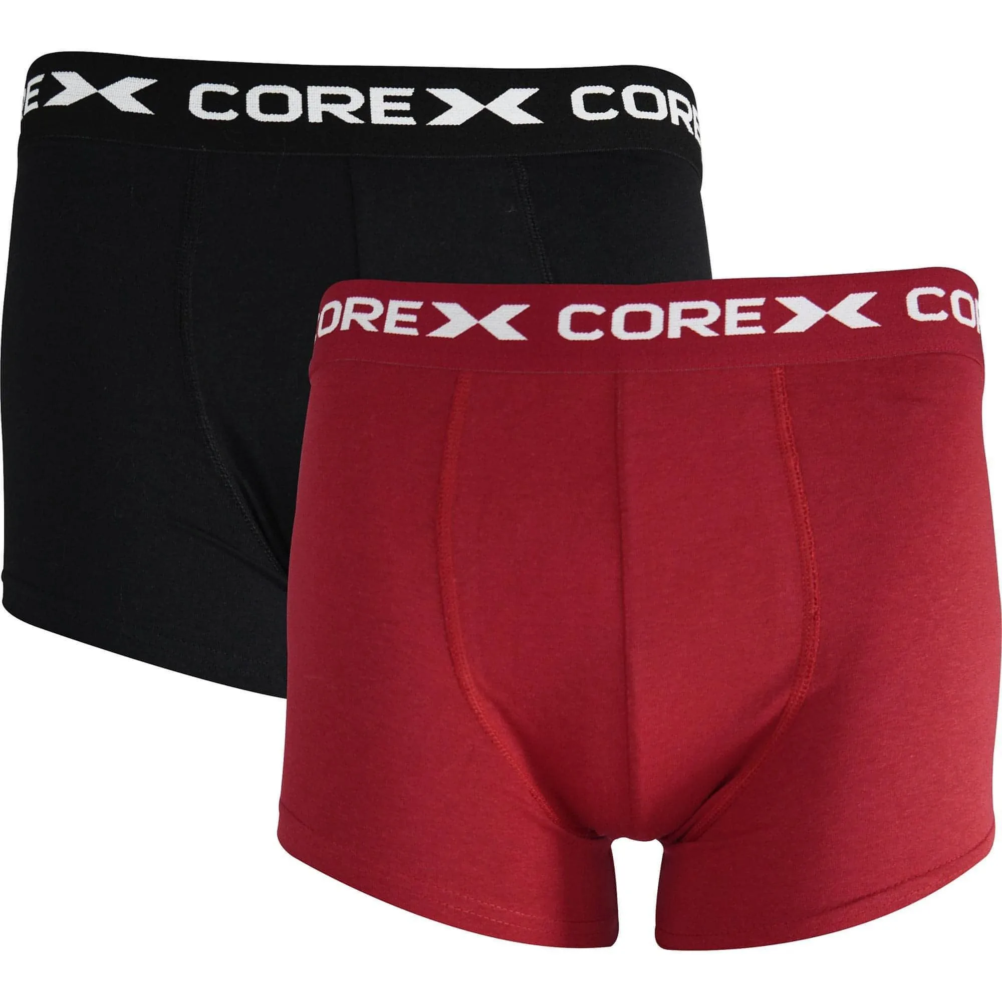 CoreX Fitness Classic (2 Pack) Mens Boxer Shorts - Black