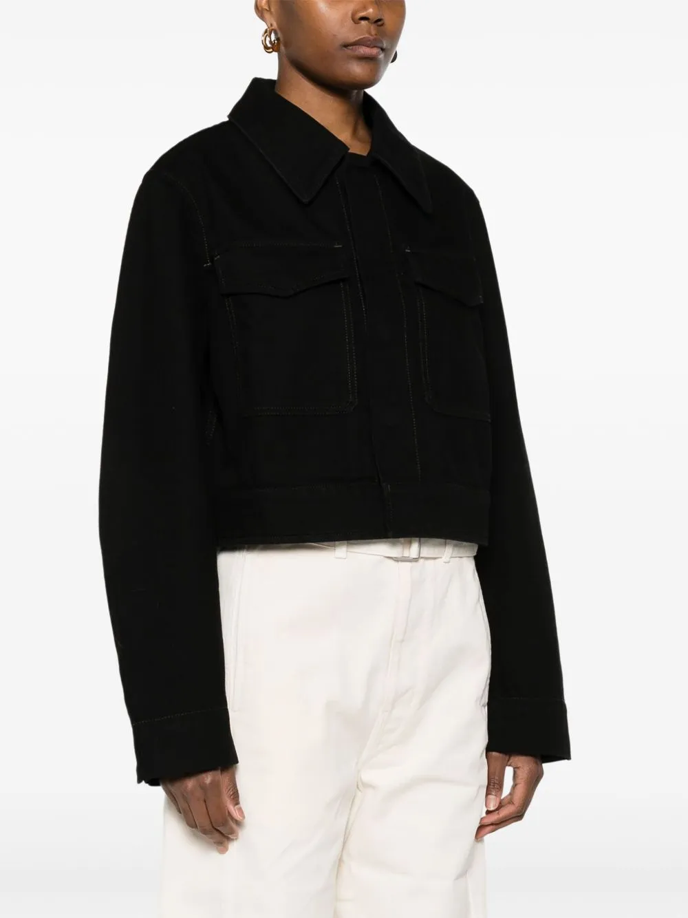 Cotton cropped jacket
