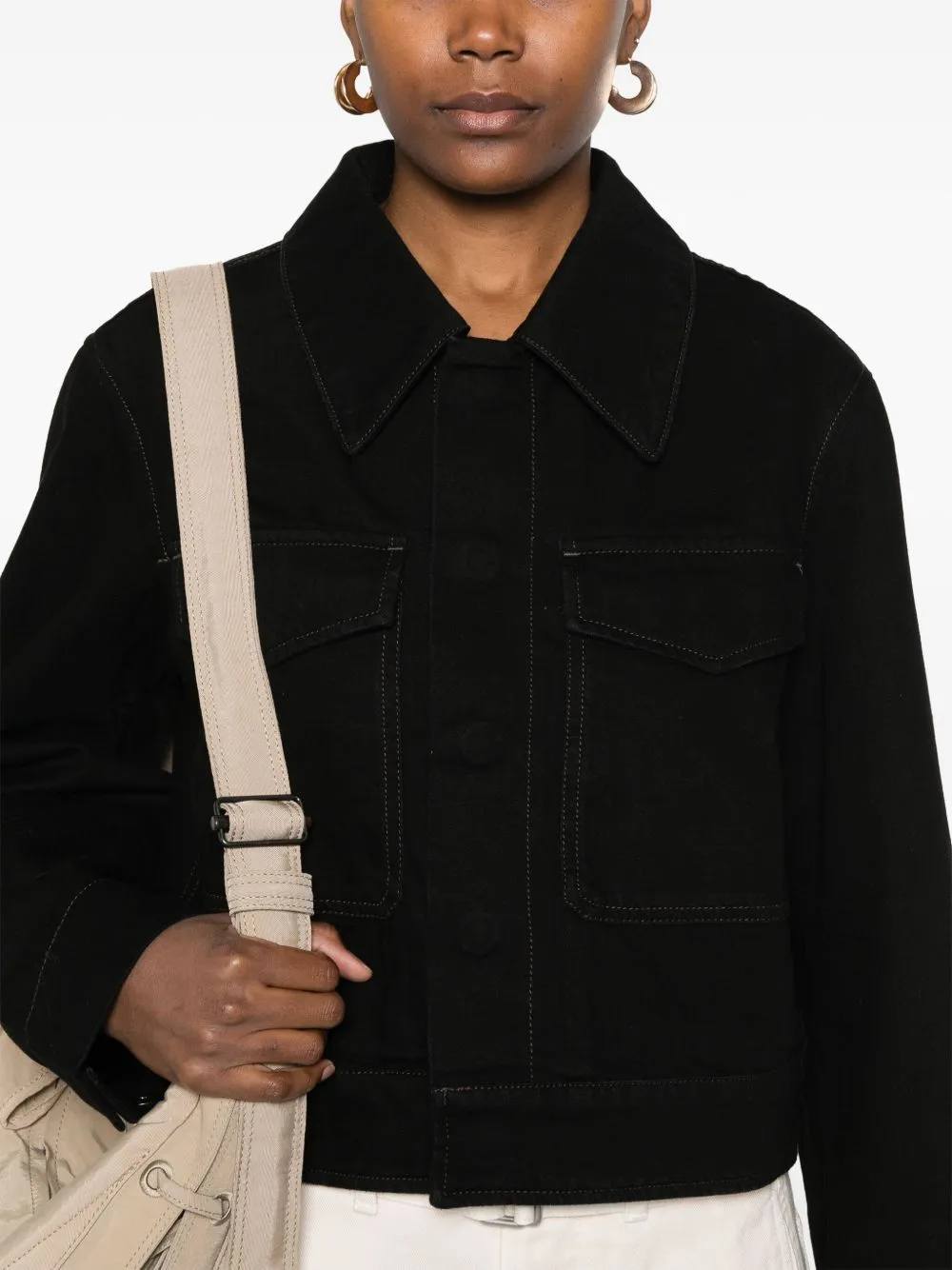Cotton cropped jacket