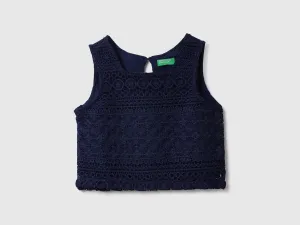 Cotton Embroidery Square Neck Girls Tops