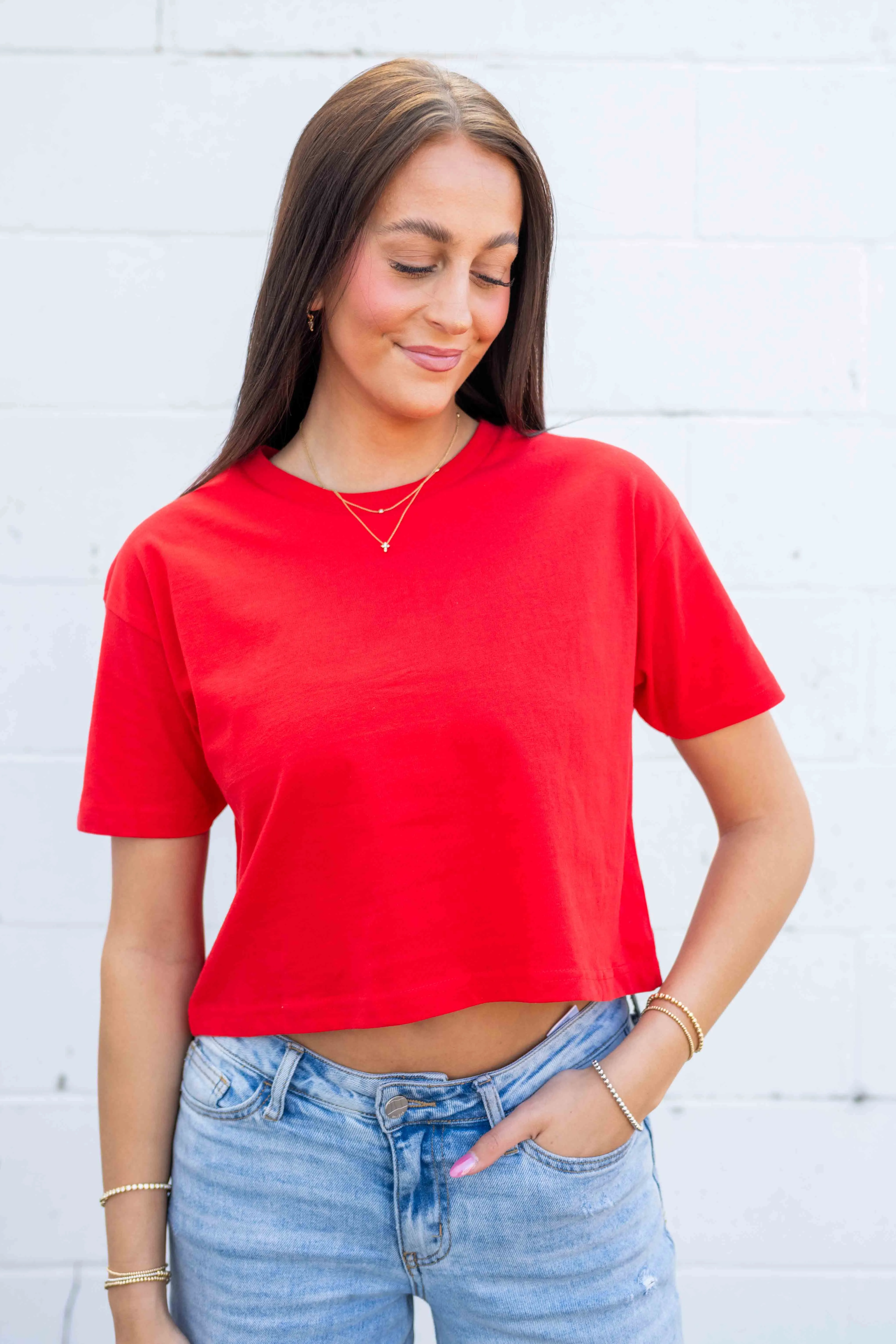Cotton Heritage Crop Top T-Shirt
