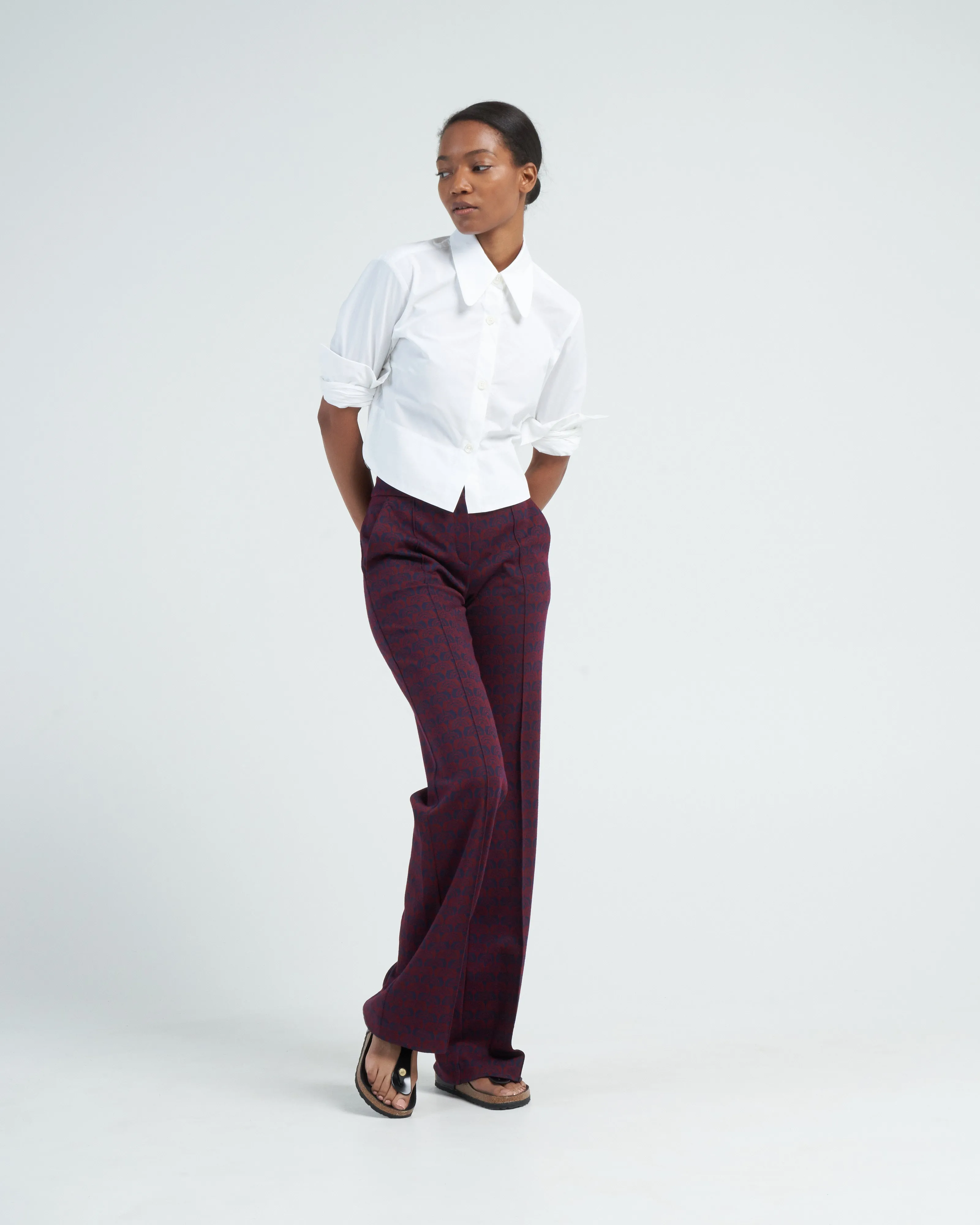 cotton poplin shirt - white