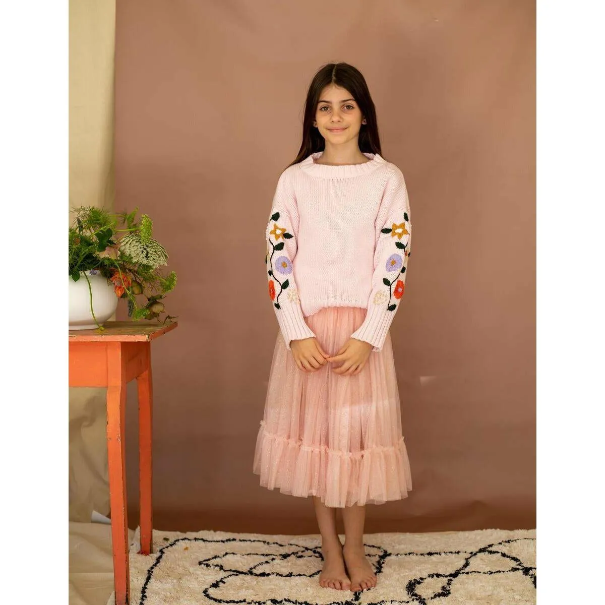 Country Garden Jumper-Pink Rose