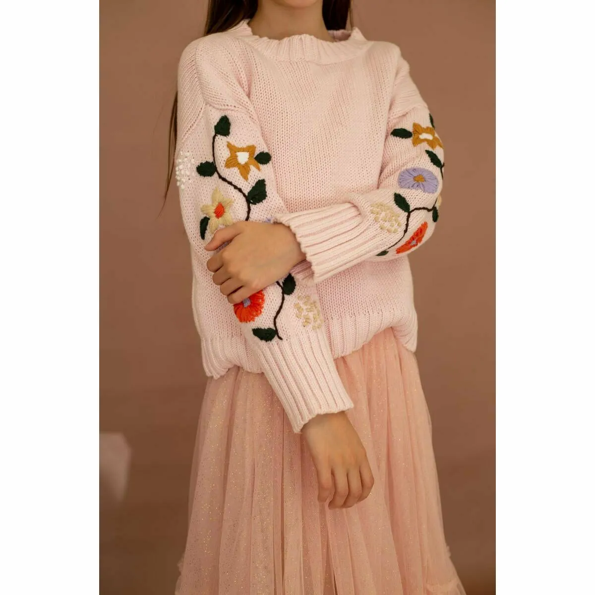 Country Garden Jumper-Pink Rose
