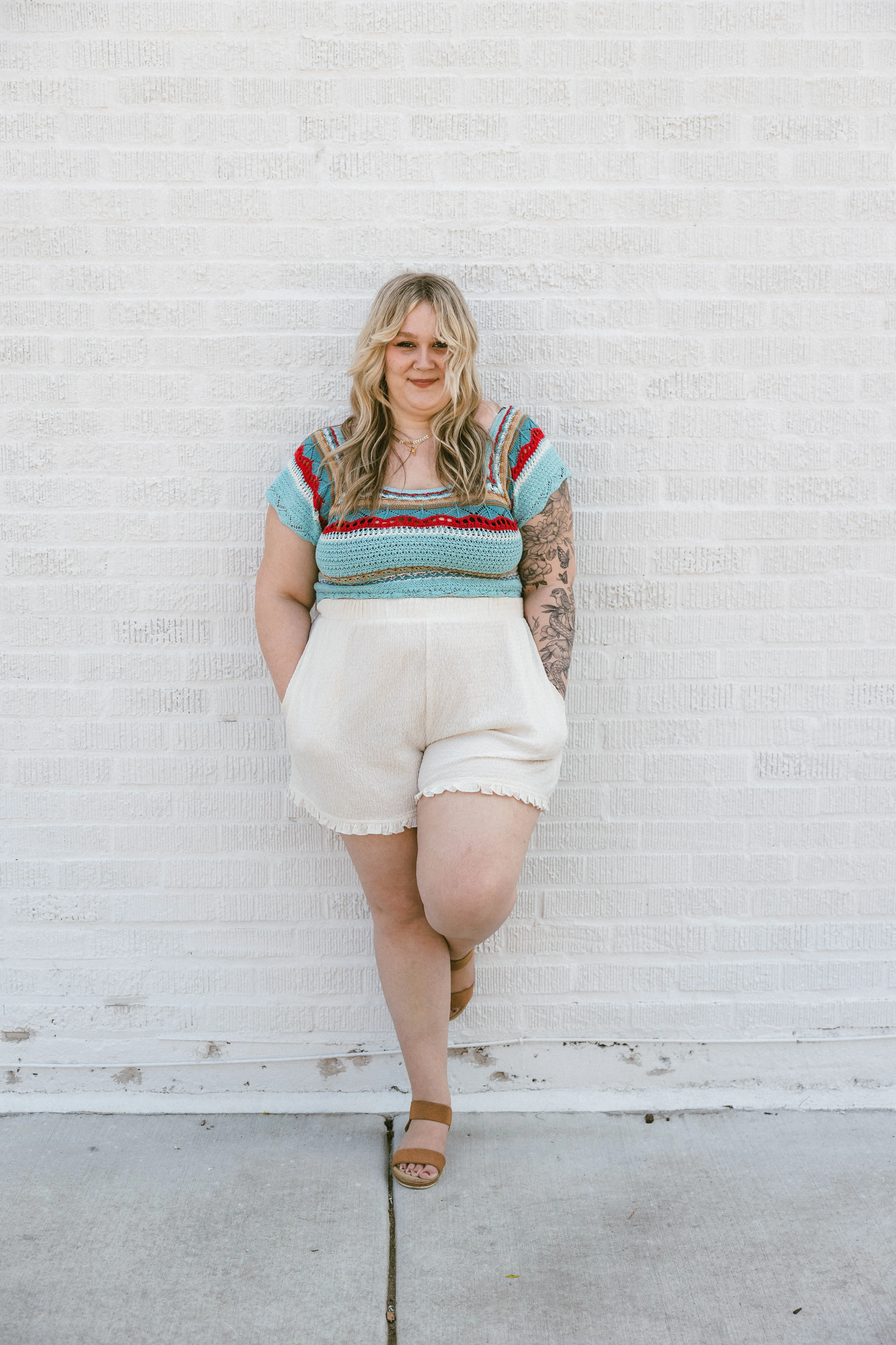 cove cropped top in aqua