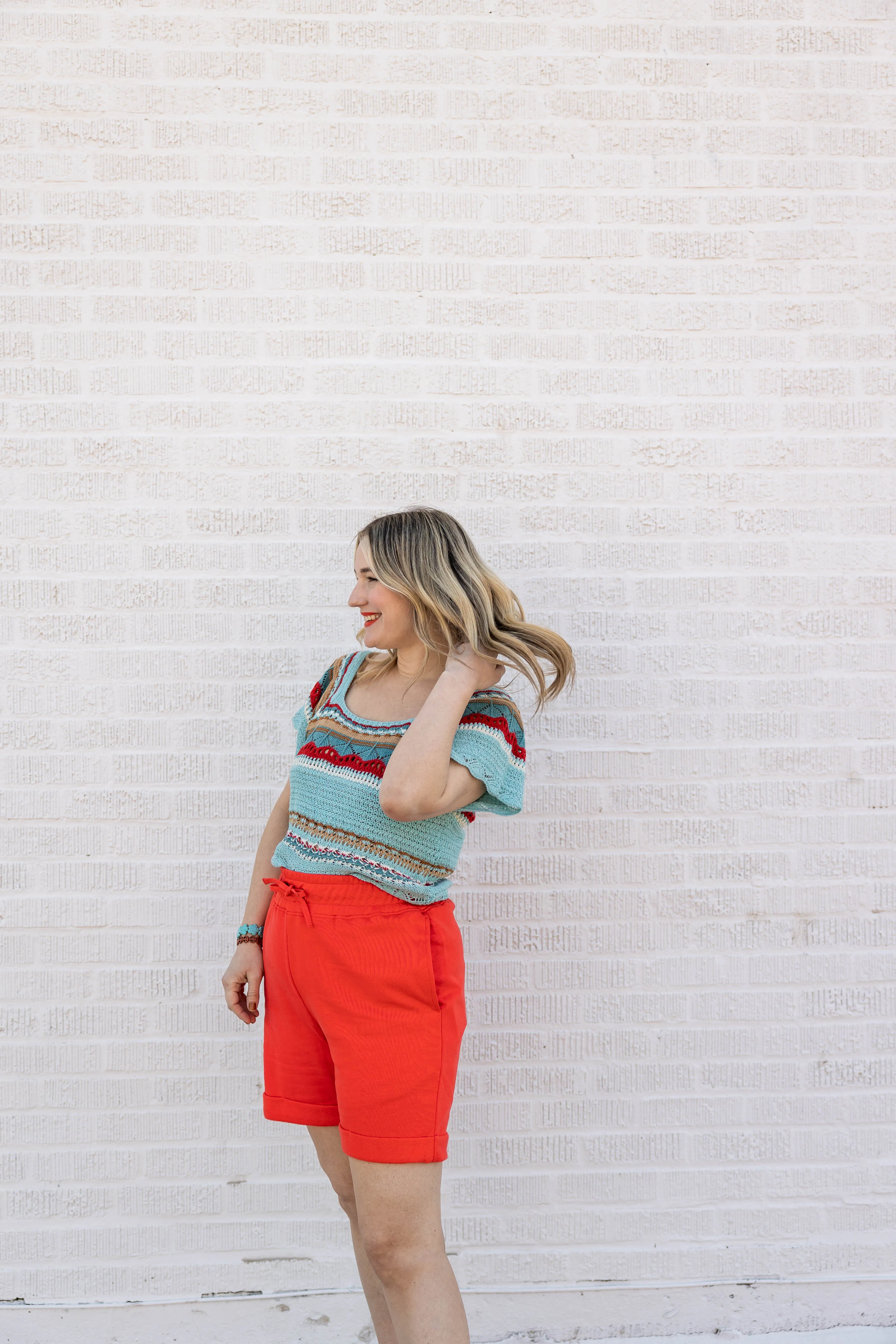 cove cropped top in aqua