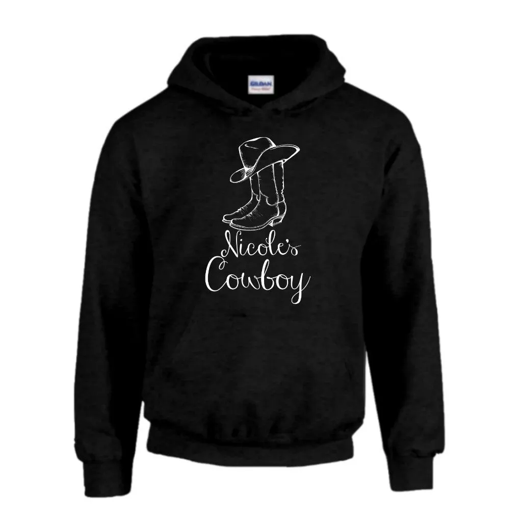 Cowboy & Angel Design Personalized with Your Names Hoodies