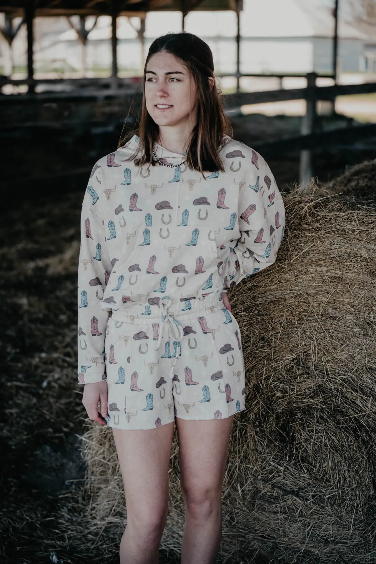 Cowgirl Print Oversized Hoodie (S & M Only)