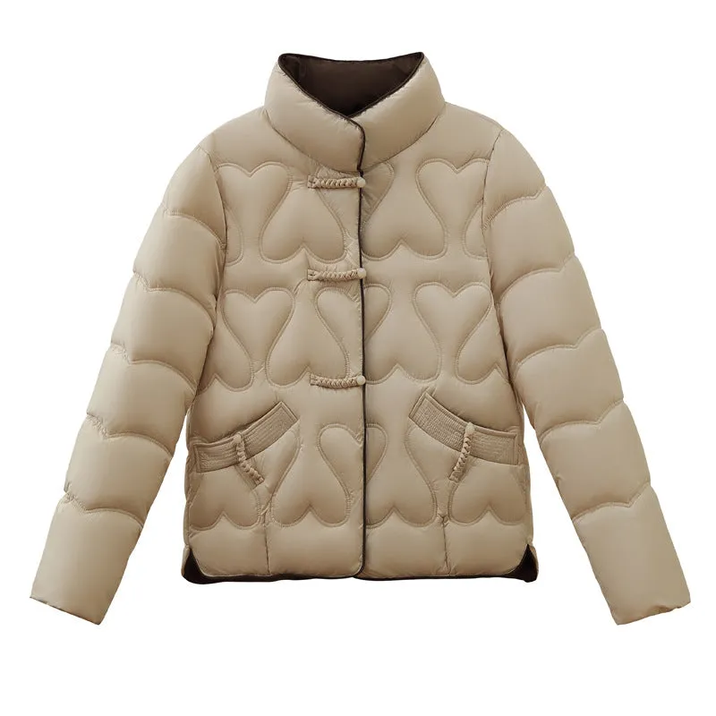 Cozy and Waterproof Cropped Puffer Jacket with Quilt Design