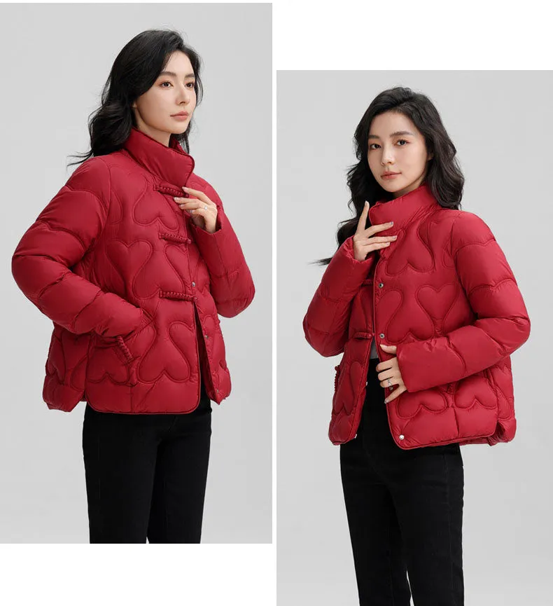 Cozy and Waterproof Cropped Puffer Jacket with Quilt Design