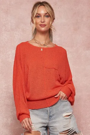 Cozy Coral Knit Sweater
