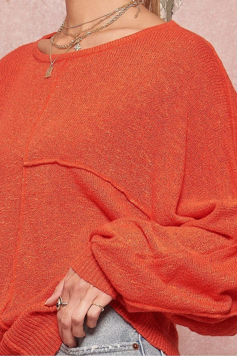 Cozy Coral Knit Sweater