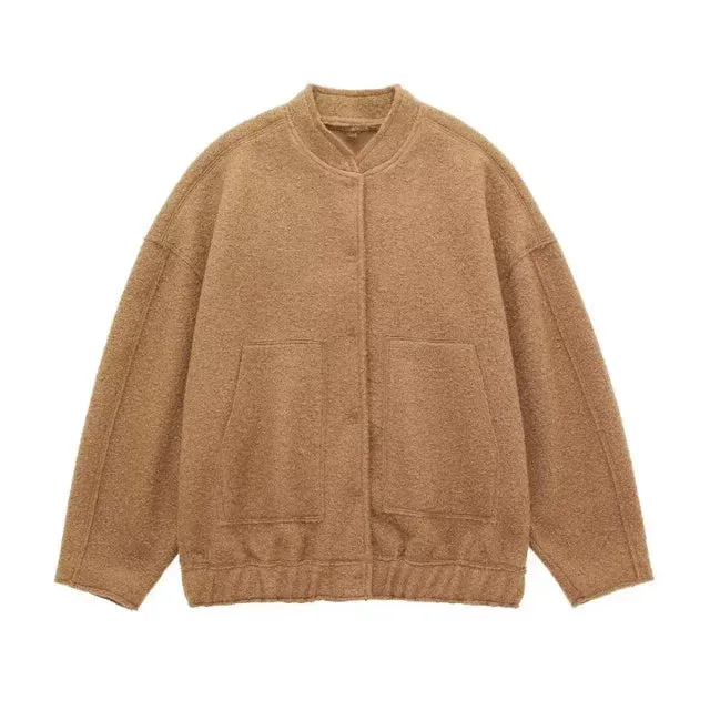 Cozzina - oversized chunky knitted jacket