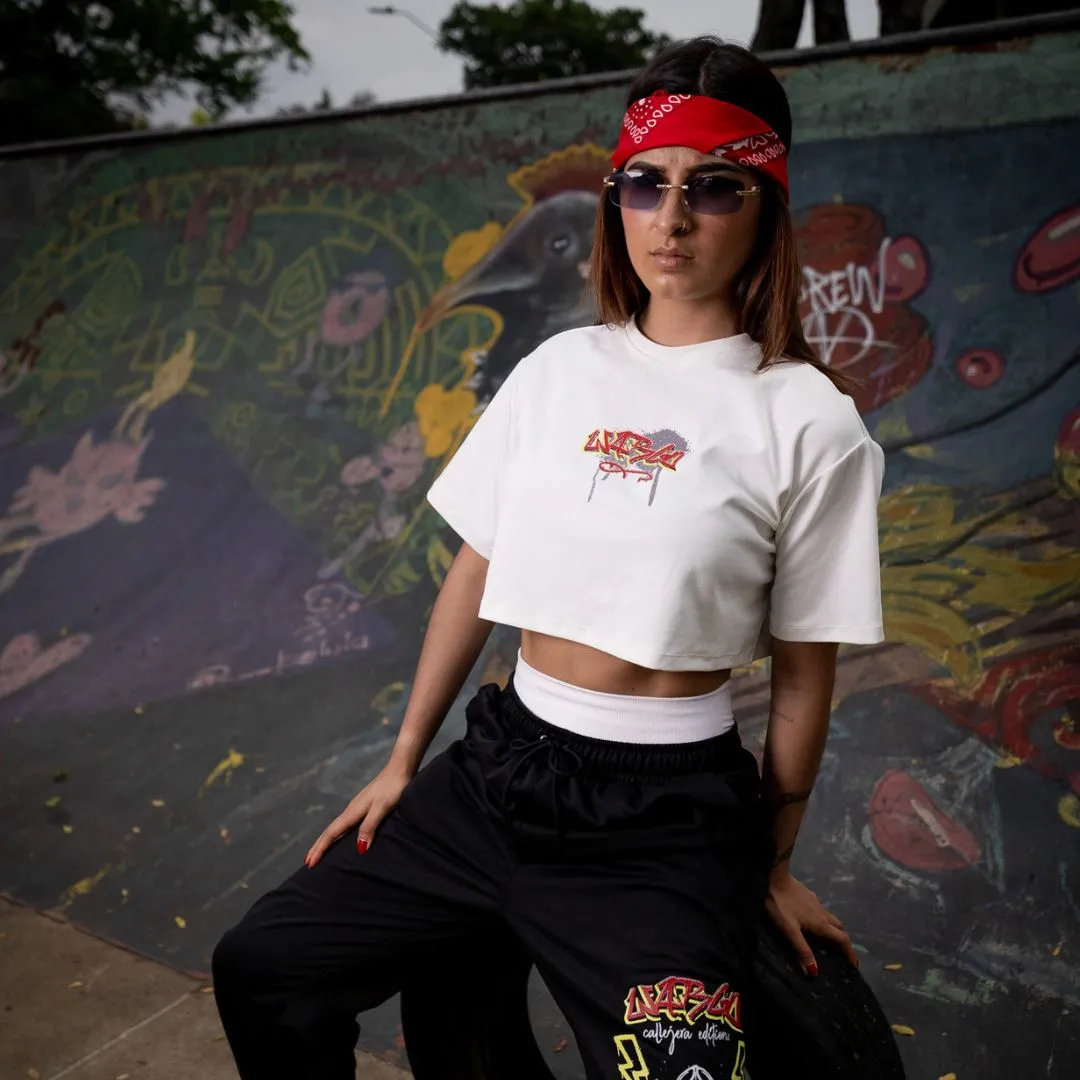 CROP TEE INSIGNIA CALLEJERA - BLACK