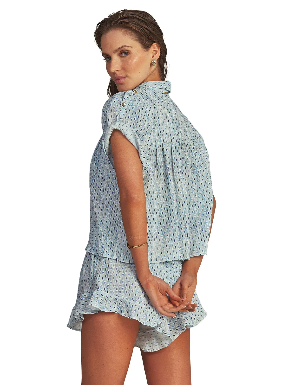 Cropped Shirt-Ruffle Short ::RET