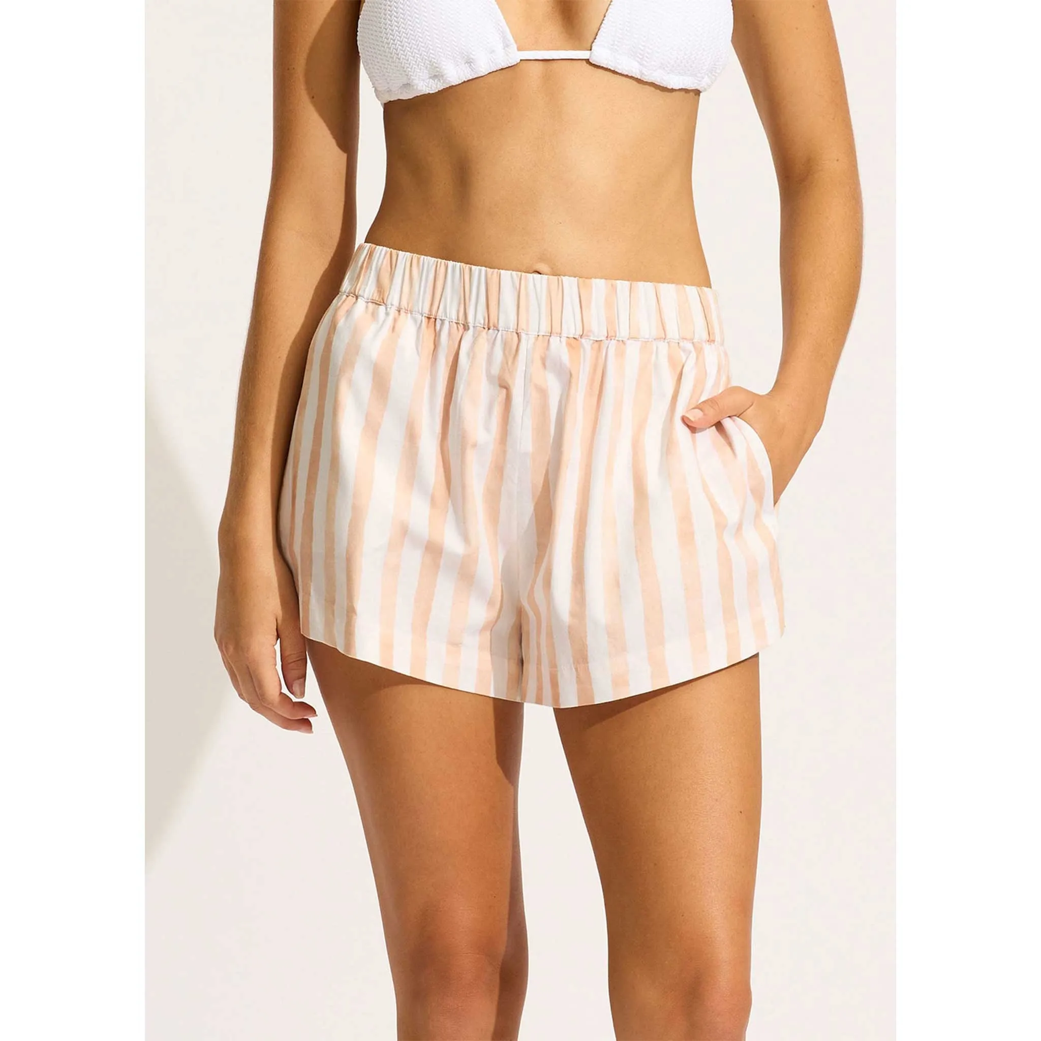 Cropped Short in Ecru