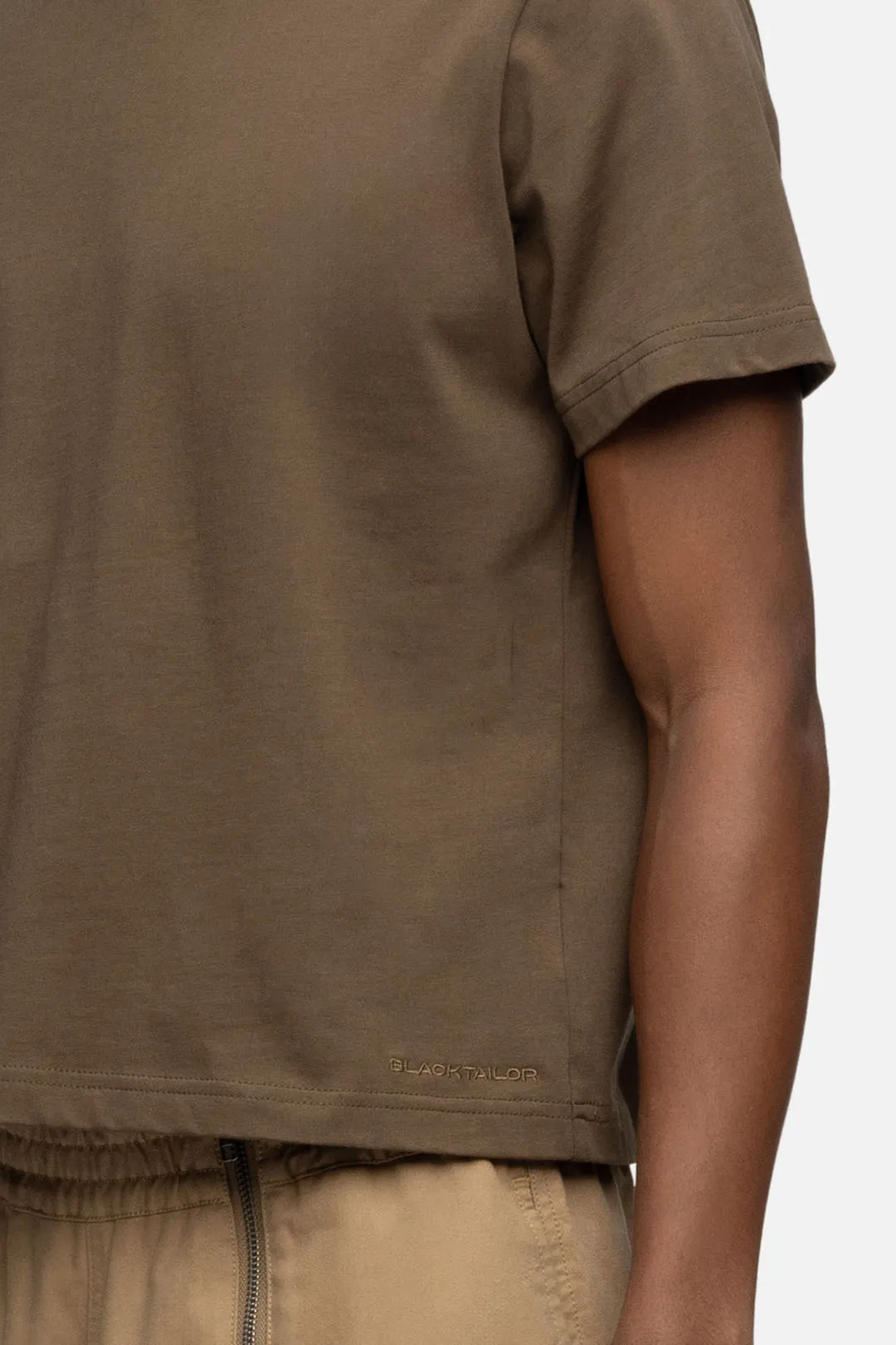 CROPPED T-SHIRT MOSS
