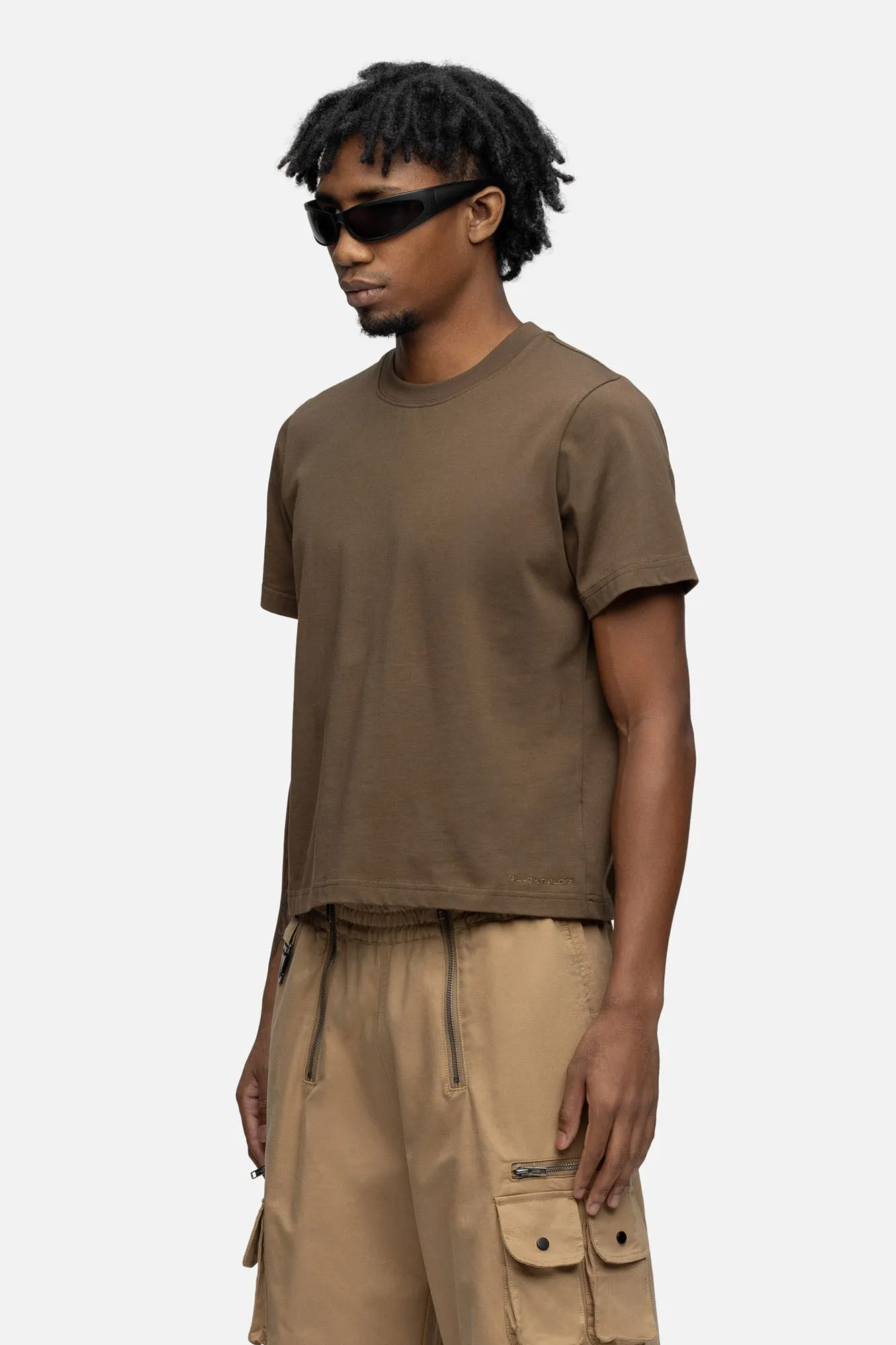 CROPPED T-SHIRT MOSS
