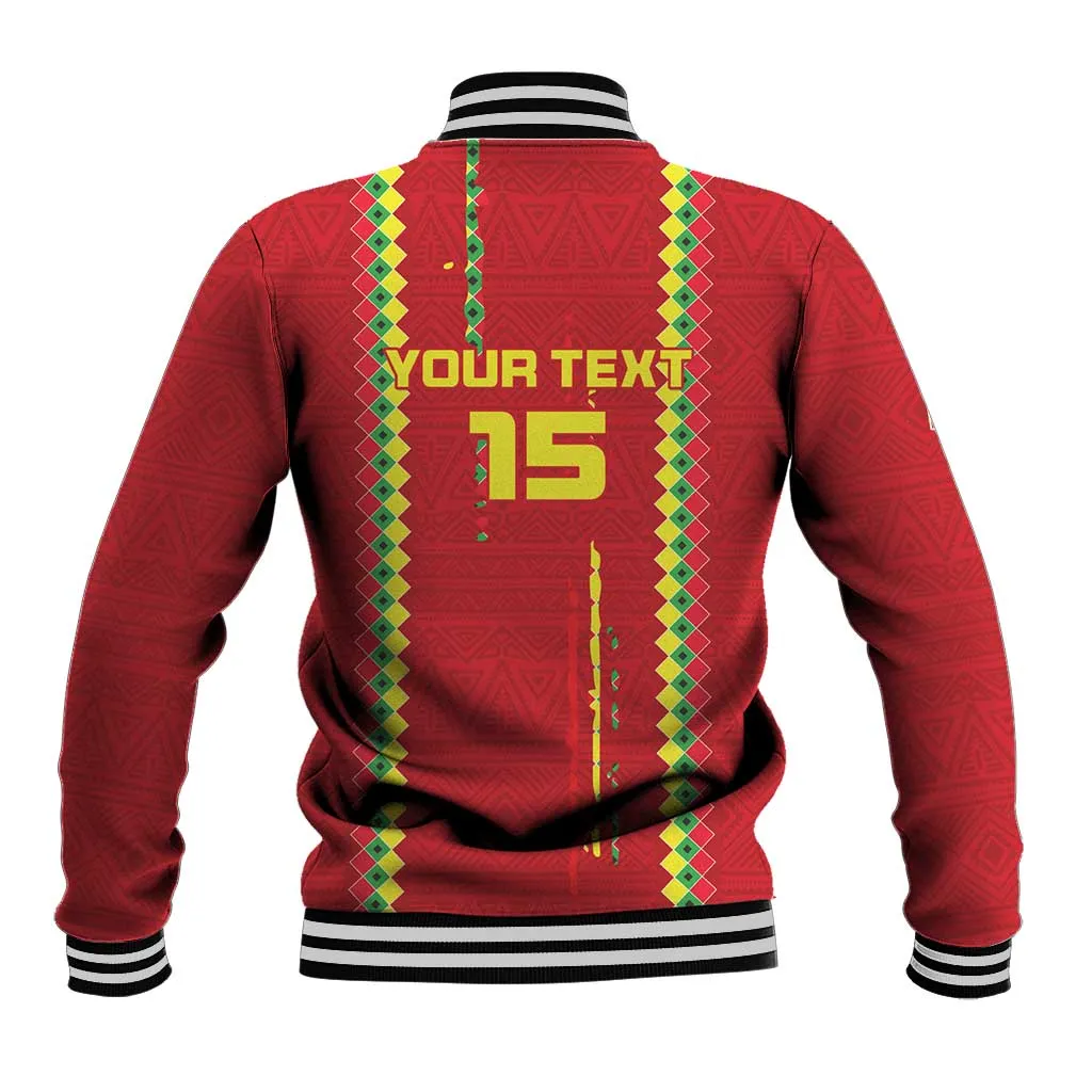 Custom Guinea Bissau Football Baseball Jacket Go Djurtus - African Pattern LT15