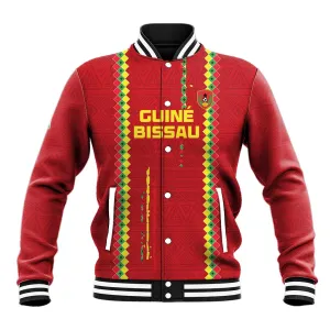 Custom Guinea Bissau Football Baseball Jacket Go Djurtus - African Pattern LT15