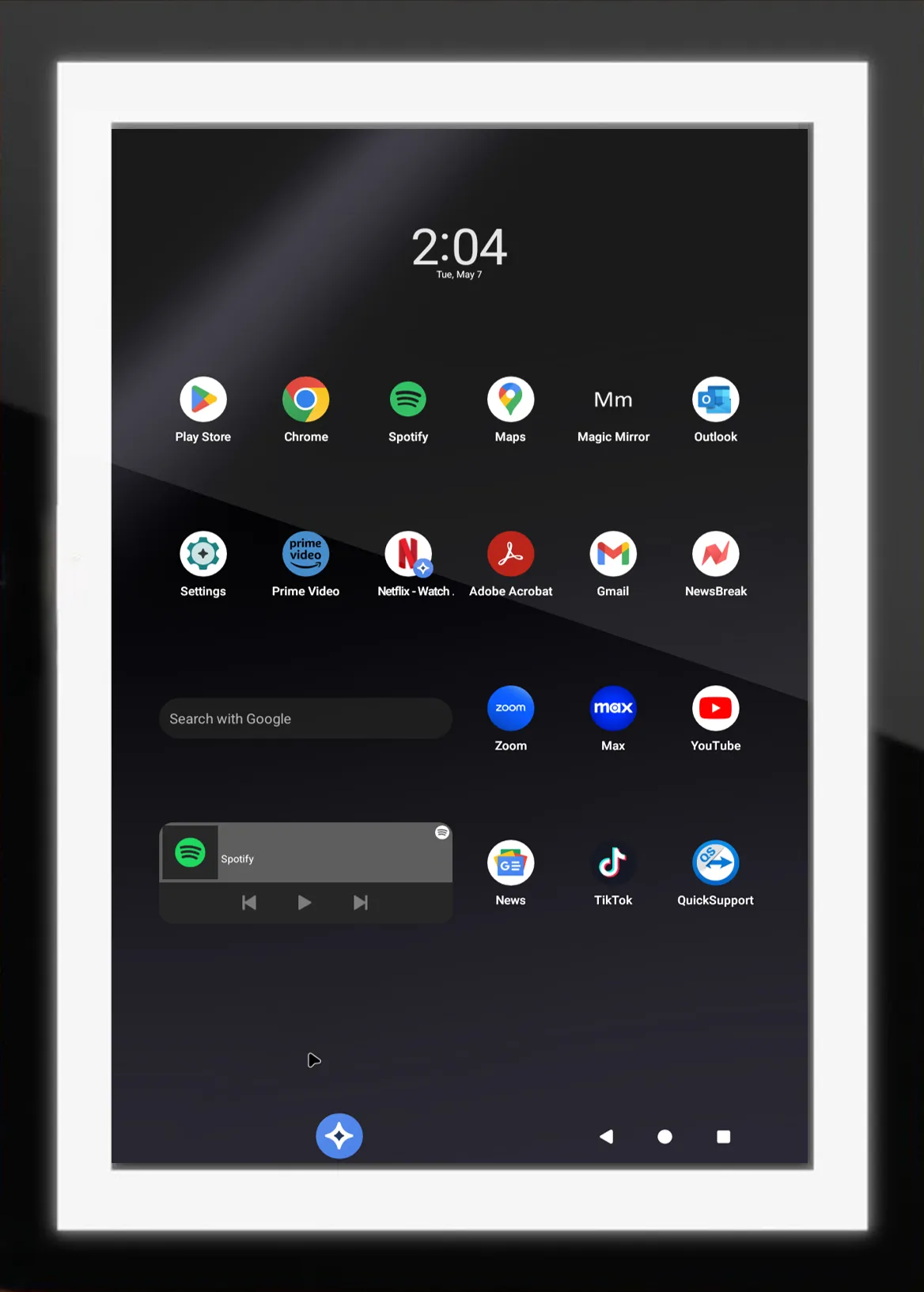 Customize Your Frameless Android Touchscreen DAKboard Smart Vanity Mirror - Choose Your Display and Mirror Size