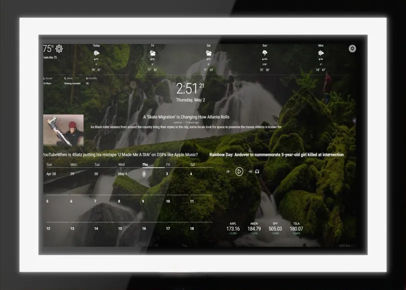 Customize Your Frameless Android Touchscreen DAKboard Smart Vanity Mirror - Choose Your Display and Mirror Size