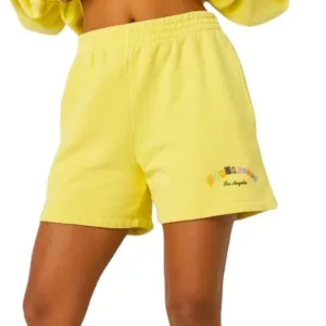 DAYDREAMER  Ransom Note Hi-Frequency Boyfriend Sweat Shorts in Citron 2X NWT