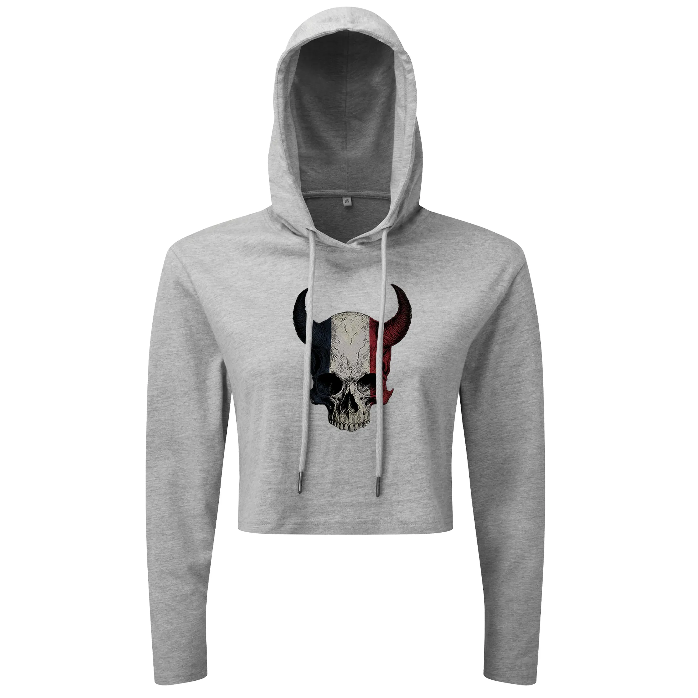 Devil Skull FR - Cropped Hoodie
