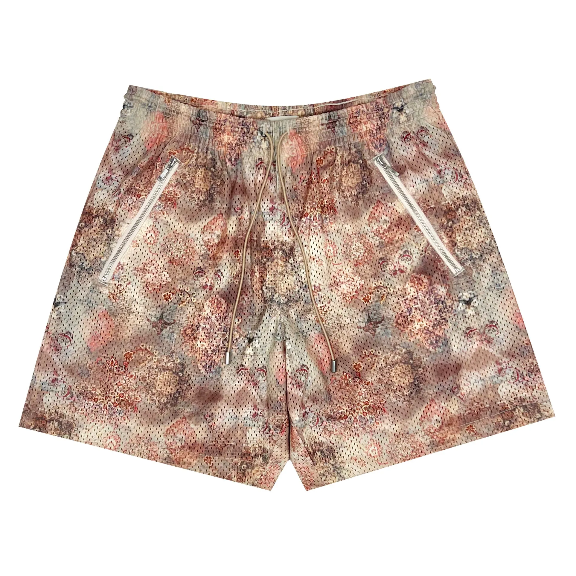 Distressed Persian Rug Mesh Short - Rosé