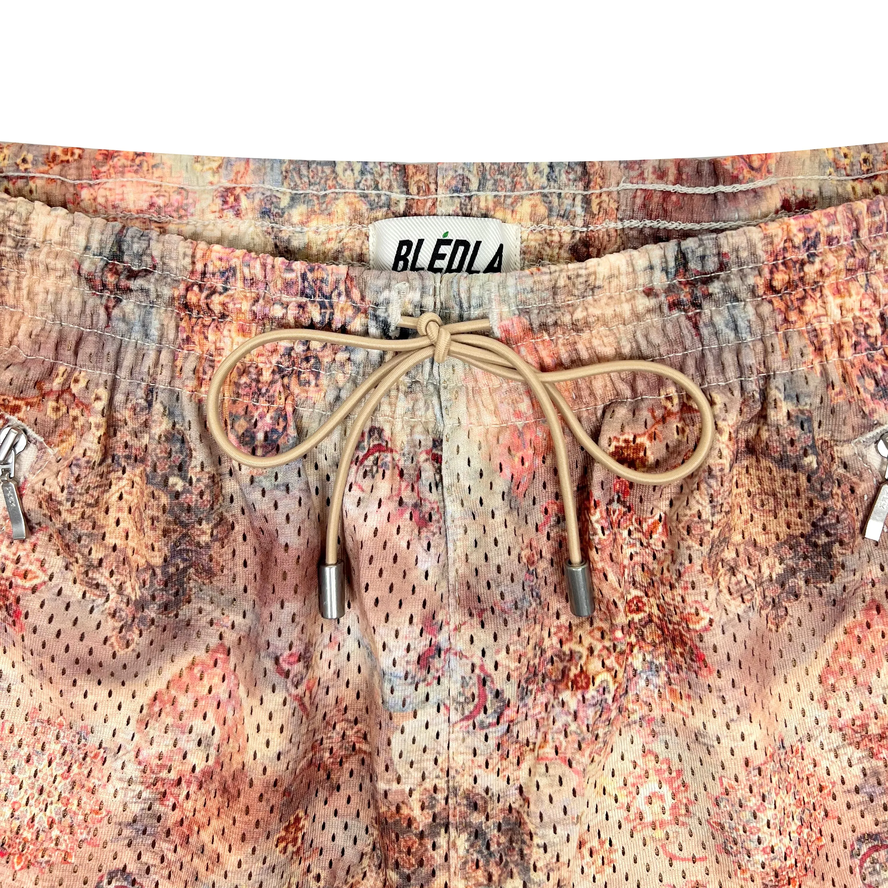 Distressed Persian Rug Mesh Short - Rosé