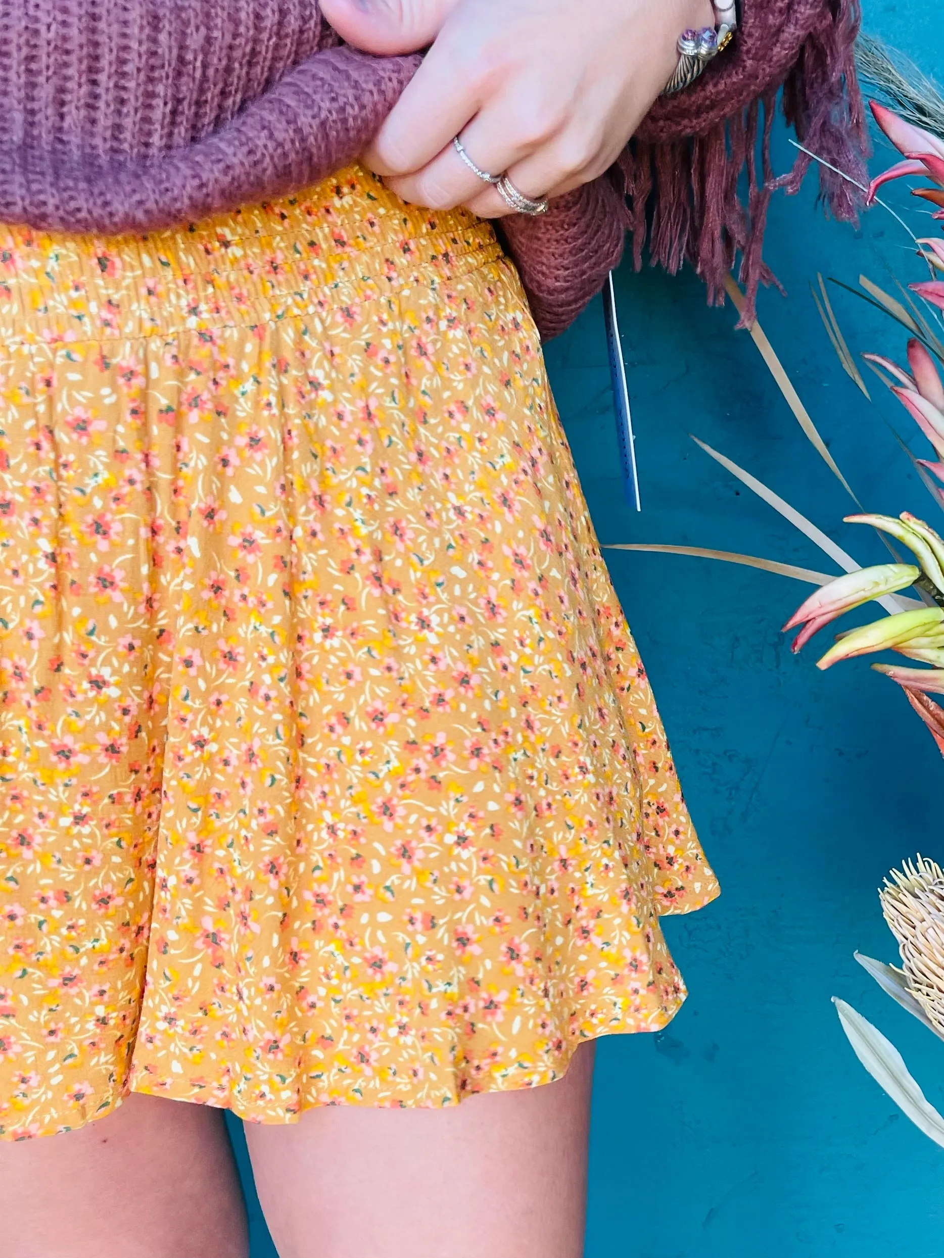Ditzi Floral Smock Skort