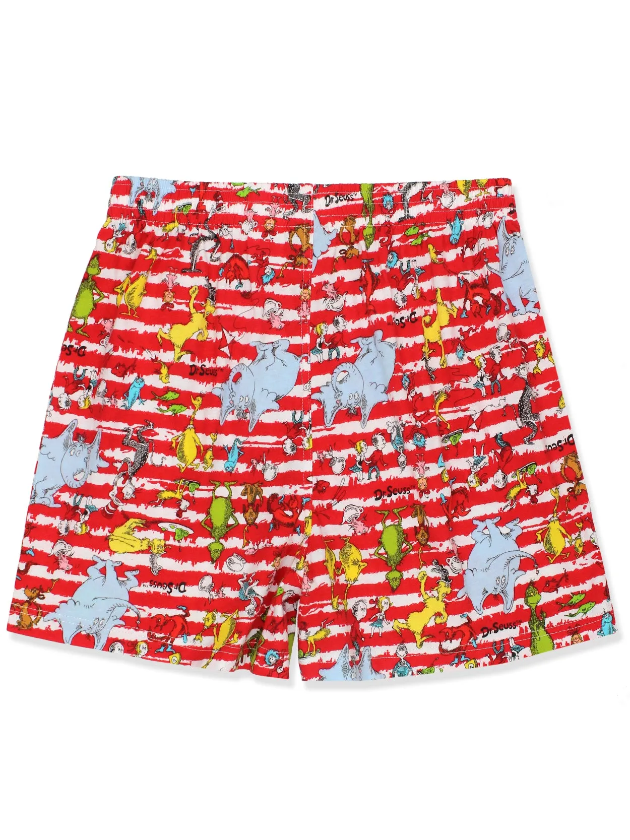 Dr. Seuss Grinch Cat in the Hat Button Fly Boxer Shorts